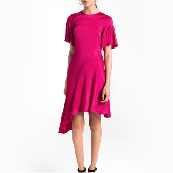 A.L.C. Asymmetrical Berry Tilly Dress Size 6 - Picture 1 of 9